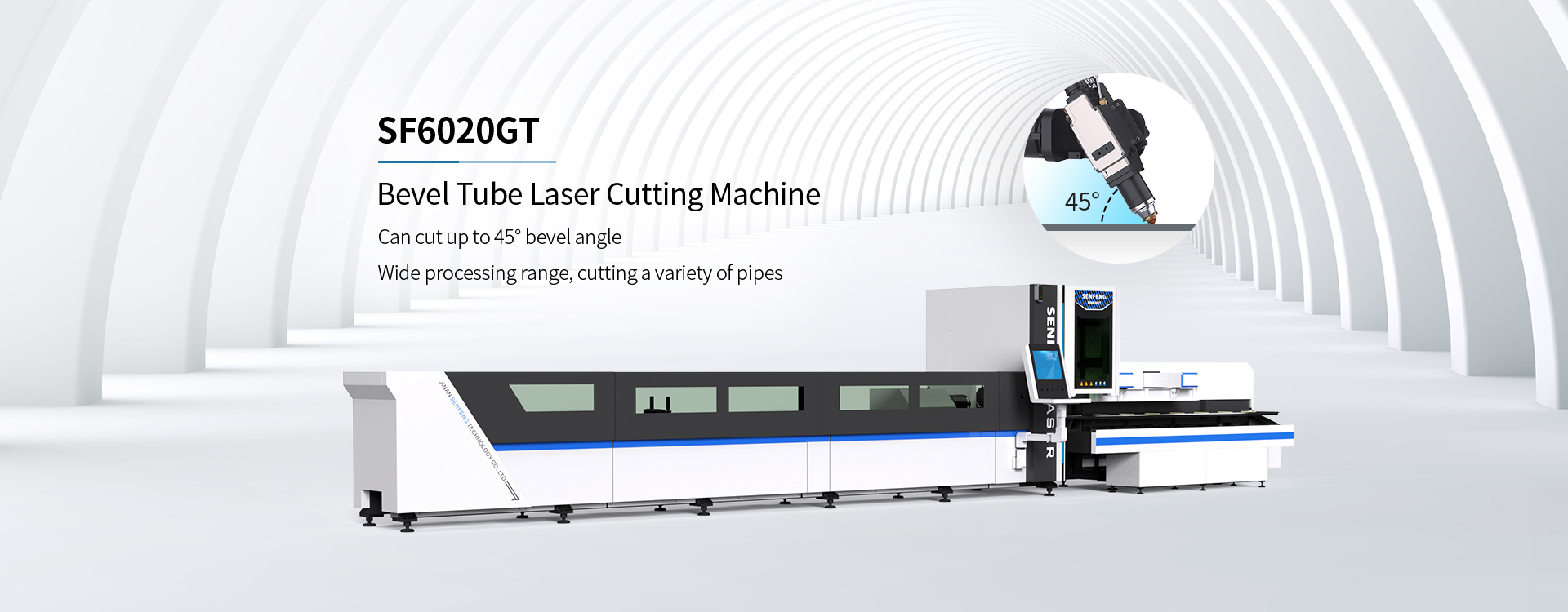 Taglierina laser in fibra per tubi smussati