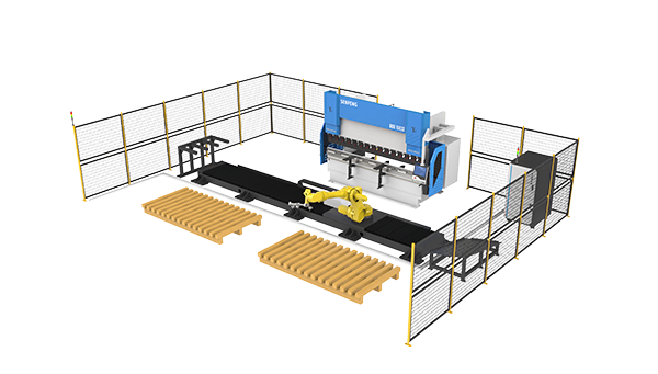 Piegatrice CNC assistita da robot