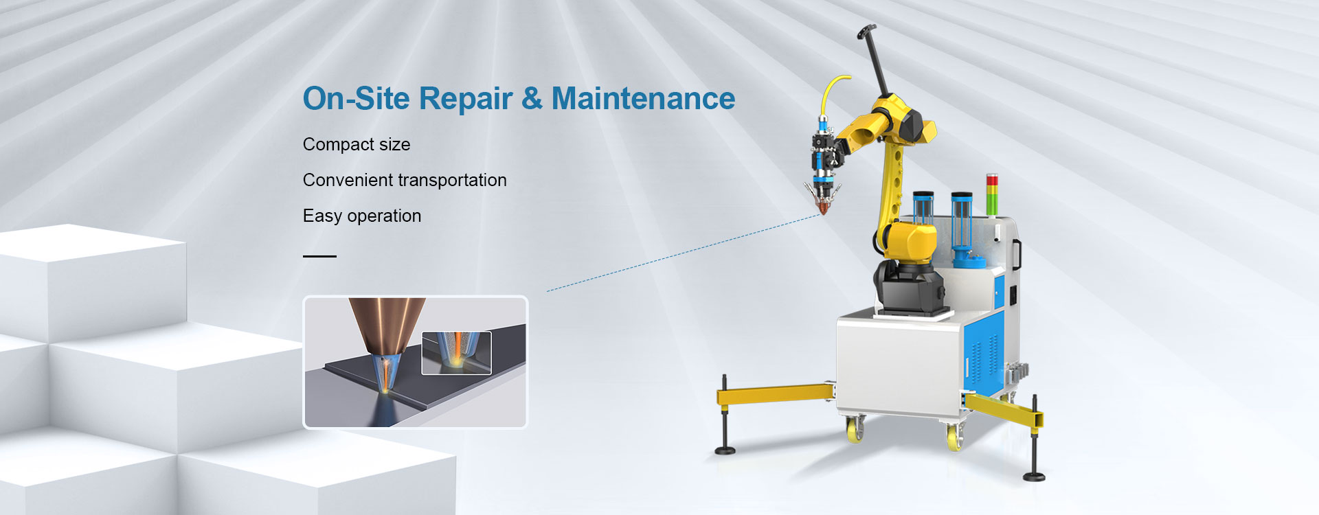 sistema di rivestimento laser robot mobile